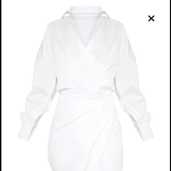 White Midi Shirt Dress - Picture 6 of 6